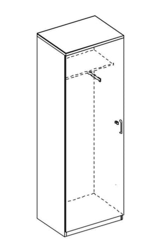 Nowy Styl Armoire à portes battantes de bureau E10 avec vestiaires, 6 hauteurs des classeurs