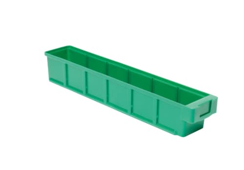 Bac compartimentable avec poignée encastrée ergonomique, bleu, profondeur 500 mm