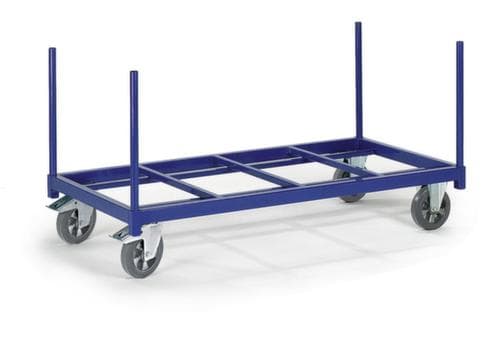 Rollcart Voiture à ranchers avec zone de chargement ouverte, force 1200 kg, plateau longueur x largeur 1600 x 800 mm