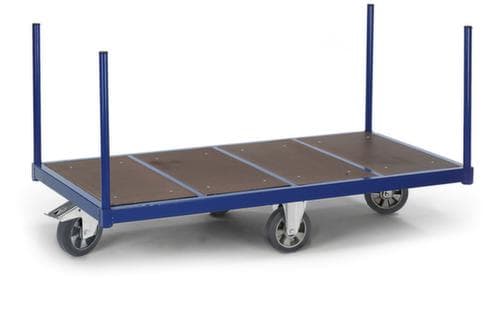 Rollcart Voiture à ranchers avec zone de chargement antidérapante, force 1200 kg, plateau longueur x largeur 1600 x 800 mm
