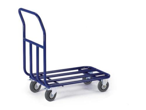 Rollcart Chariot à cloisons tubulaires, force 400 kg, plateau longueur x largeur 700 x 1000 mm