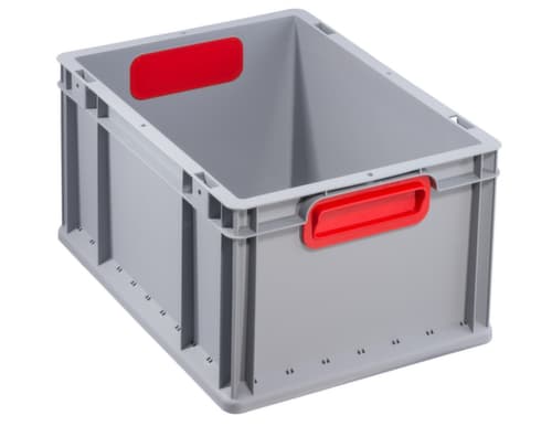 Allit Bac gerbable norme Europe Eco, gris/rouge, capacité 19 l