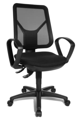 Topstar Siège de bureau pivotant ERGO NET, Dossier maille, noir