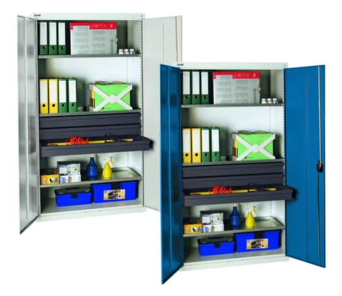 stumpf Armoire d'atelier Serie 3000 avec 3 tablettes de rétention + 3 tiroirs