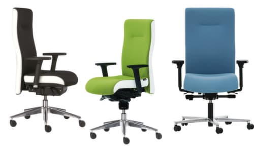 ROVO-CHAIR Siège de bureau pivotant ROVO XP 4020 EB 2-04 avec mécanisme Ergo-Balance, noir/blanc
