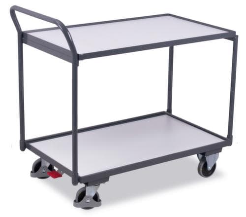 VARIOfit Chariot à plateaux ESD 985x490 mm, force 250 kg, 2 plateaux
