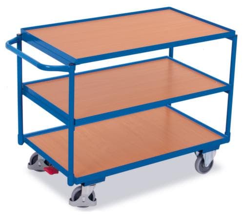 VARIOfit Chariot à plateaux 985x590 mm, force 250 kg, 3 plateaux