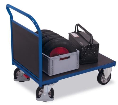VARIOfit Wagon à paroi frontale avec zone de chargement antidérapante, force 1000 kg, plateau longueur x largeur 1600 x 800 mm
