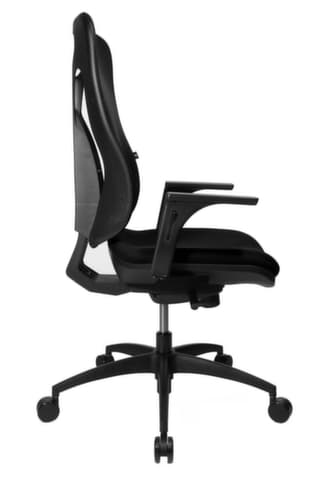 Topstar Siège de bureau pivotant Net Pro 100 avec mécanisme synchrone ponctuel, Dossier maille, noir