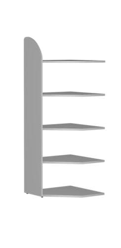 Etagère de bureau autoconstruite, largeur 620 mm, 5 tablettes