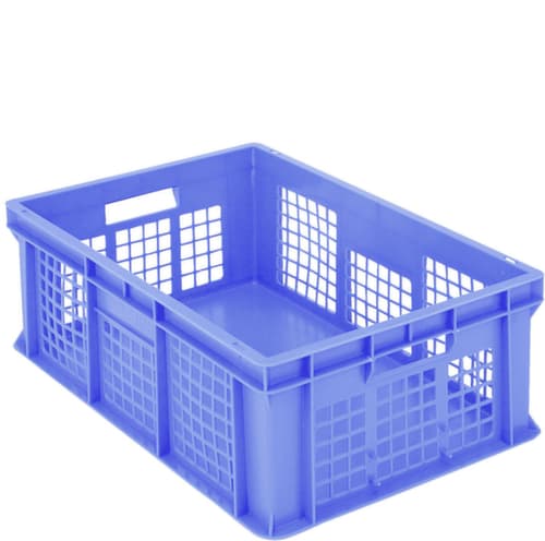 Bac gerbable norme Europe Classic parois ajourées, bleu, capacité 42 l