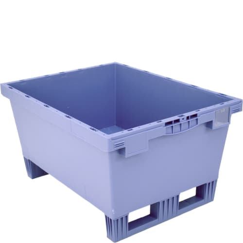 Conteneur consigné de grand volume à double fond + patins, capacité 114 l
