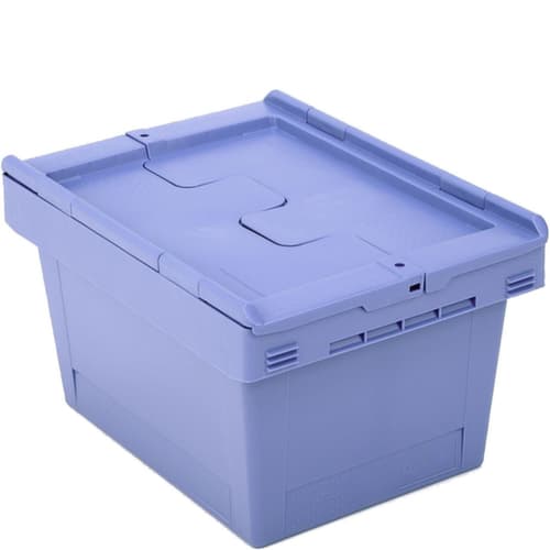 Bac réutilisable plombable, capacité 18 l, Couvercle à charnière en 2 parties