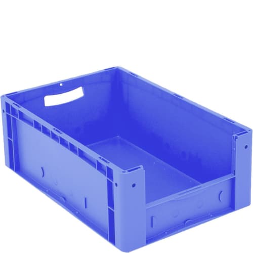 Conteneur de stockage visible Euronorm avec ouverture d'accès, bleu, HxLxl 220x600x400 mm