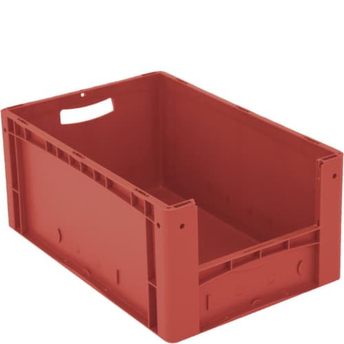 Conteneur de stockage visible Euronorm avec ouverture d'accès, rouge, HxLxl 270x600x400 mm