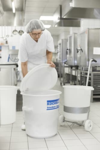 Tonnes de produits alimentaires, blanc nature, 50 l, rond