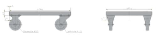 Châssis roulant pour cuve rectangulaire