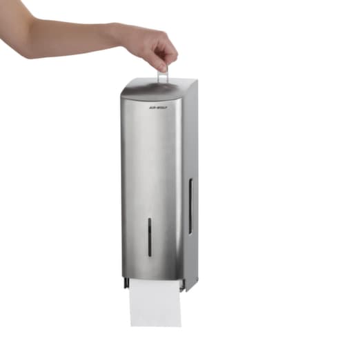 AIR-WOLF Distributeur de papier hygiénique Gamma pour 3 rouleaux, acier inoxydable