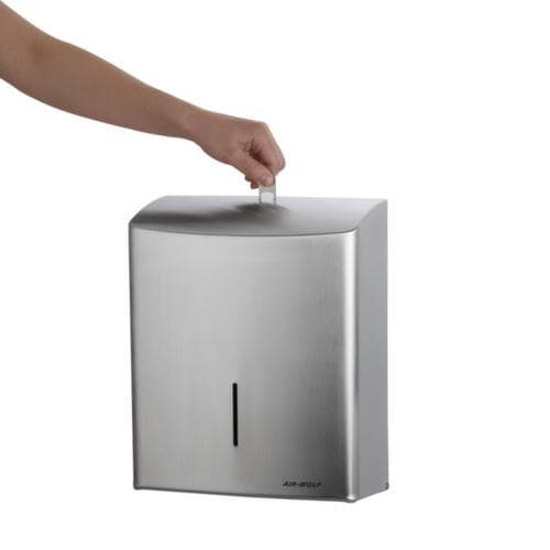 AIR-WOLF Distributeur d'essuie-mains Gamma, acier inoxydable