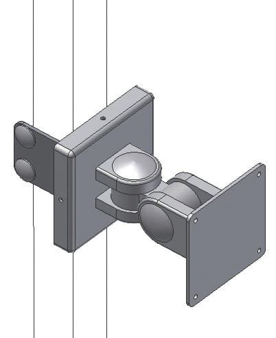 Rocholz Bras porte-écran pour table d'emballage, hauteur 105 mm