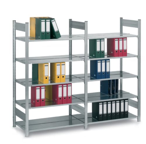 hofe Porte-documents sans vis Zone de fixation pour une utilisation des deux côtés, 6 tablettes, avec revêtement en zinc anti-corrosion