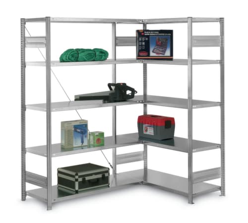 hofe système de rayonnages sans vis de conception standard, hauteur x largeur x profondeur 2500 x 1060 x 535 mm, 6 tablettes