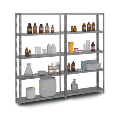 hofe Etagère en acier inoxydable, hauteur x largeur x profondeur 2500 x 1000 x 500 mm, 6 tablettes