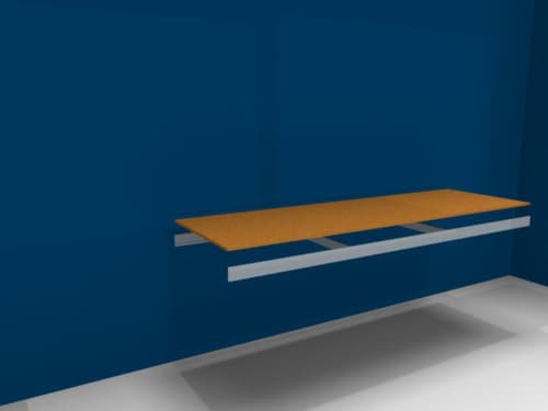 hofeEtagère en bois pour les rayonnages à grande portée, largeur x profondeur 2500 x 800 mm