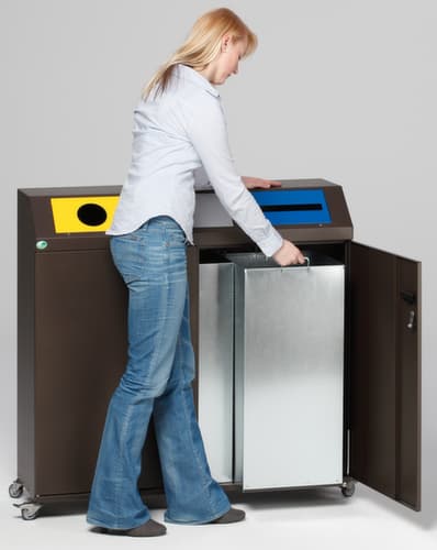 VAR Station de collecte de matières recyclables WS 97, 3 x 80 l