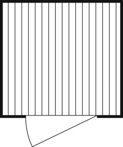 Säbu Conteneur de stockage galvanisé FLADAFI® avec porte battante