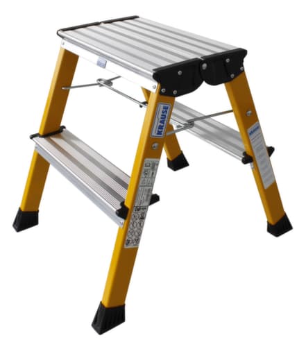 Krause Marchepied pliant sur roulettes  Monto® Rolly®, aluminium, jaune