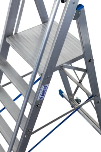 Krause Escabeau STABILO® Professional avec double main courante, 9 marche(s) en tôle striée