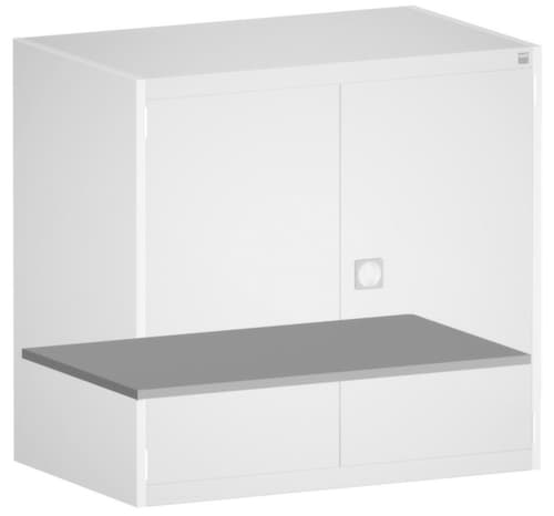 bott Tablette galvanisée cubio pour armoire modulable, largeur x profondeur 1300 x 650 mm