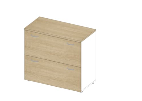 Quadrifoglio Armoire pour dossiers suspendus Practika, 2 extensions, blanc/chêne