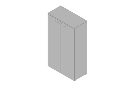 Quadrifoglio Armoire de bureau Practika, 4 hauteurs des classeurs, alu/gris