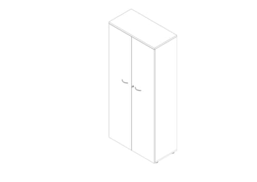 Quadrifoglio Armoire de bureau Practika, 5 hauteurs des classeurs, blanc/blanc