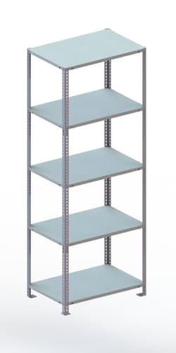 META Etagère à visser FIX, 5 tablettes, avec revêtement en zinc anti-corrosion