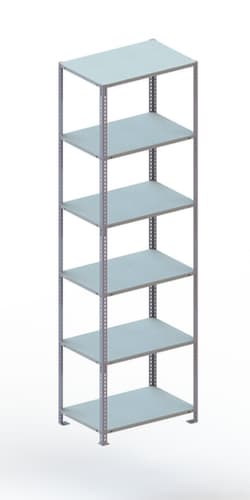 META Etagère à visser FIX, 6 tablettes, avec revêtement en zinc anti-corrosion