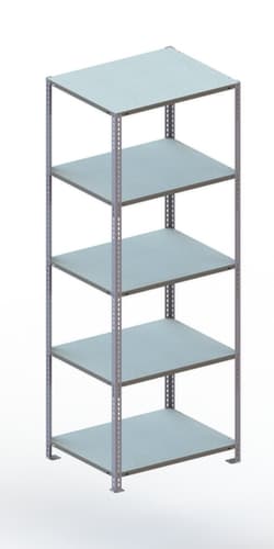 META Etagère à visser FIX, 5 tablettes, avec revêtement en zinc anti-corrosion