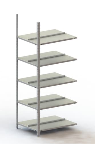 META Porte-fichiers à visser Champ de saisie à utiliser des deux côtés, 5 tablettes, RAL7035 gris clair
