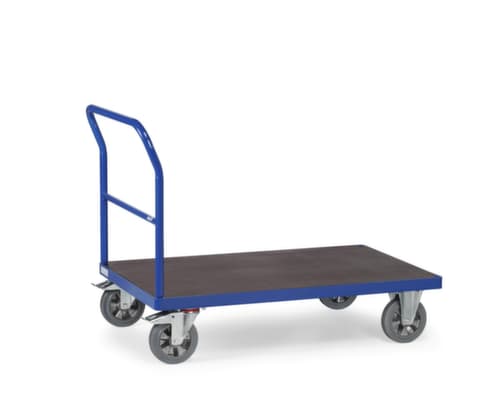fetra Chariot à barre de poussée SUPER-MULTIVARIO avec zone de chargement antidérapante, force 1200 kg, plateau longueur x largeur 2000 x 800 mm