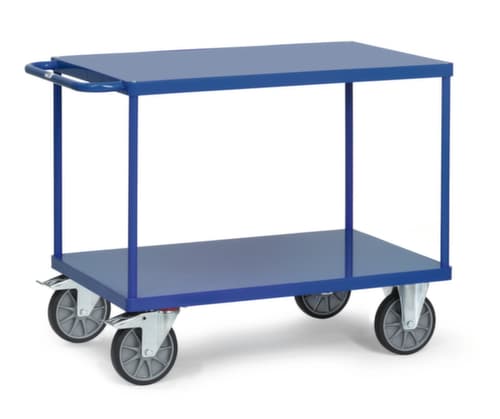 fetra Chariot à plateaux avec plateaux en acier 1000x600 mm, force 600 kg, 2 plateaux