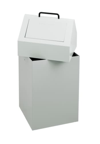stumpf Conteneur de matériaux recyclables ignifugés, 45 l, RAL7035 gris clair, couvercle RAL7035 gris clair