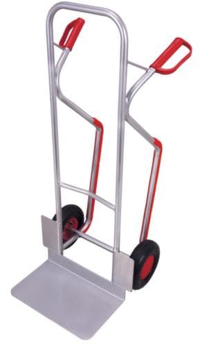 VARIOfit Diable à patins en aluminium avec pelle particulièrement large, force 200 kg, air bandage