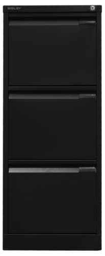 Bisley Armoire pour dossiers suspendus, 3 extensions, noir/noir