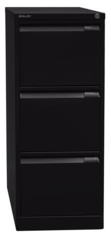 Bisley Armoire pour dossiers suspendus, 3 extensions, noir/noir