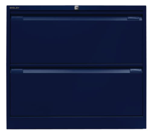Bisley Armoire pour dossiers suspendus, 2 extensions, bleu Oxford/bleu Oxford