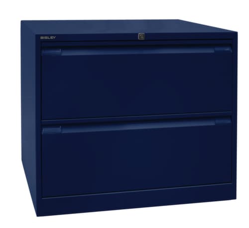 Bisley Armoire pour dossiers suspendus, 2 extensions, bleu Oxford/bleu Oxford