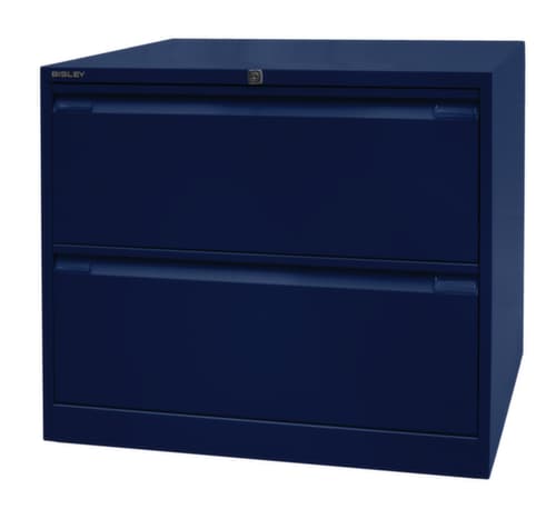 Bisley Armoire pour dossiers suspendus, 2 extensions, bleu Oxford/bleu Oxford
