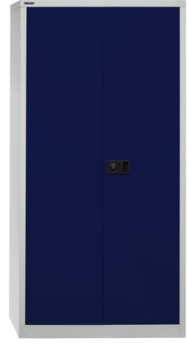 Bisley Armoire de classement, 4 hauteurs des classeurs, gris clair/bleu Oxford